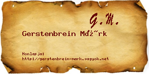 Gerstenbrein Márk névjegykártya