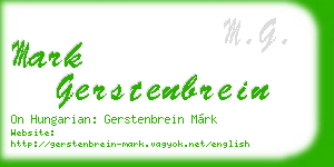 mark gerstenbrein business card