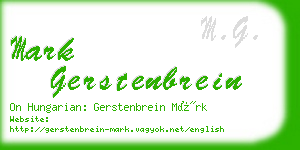 mark gerstenbrein business card